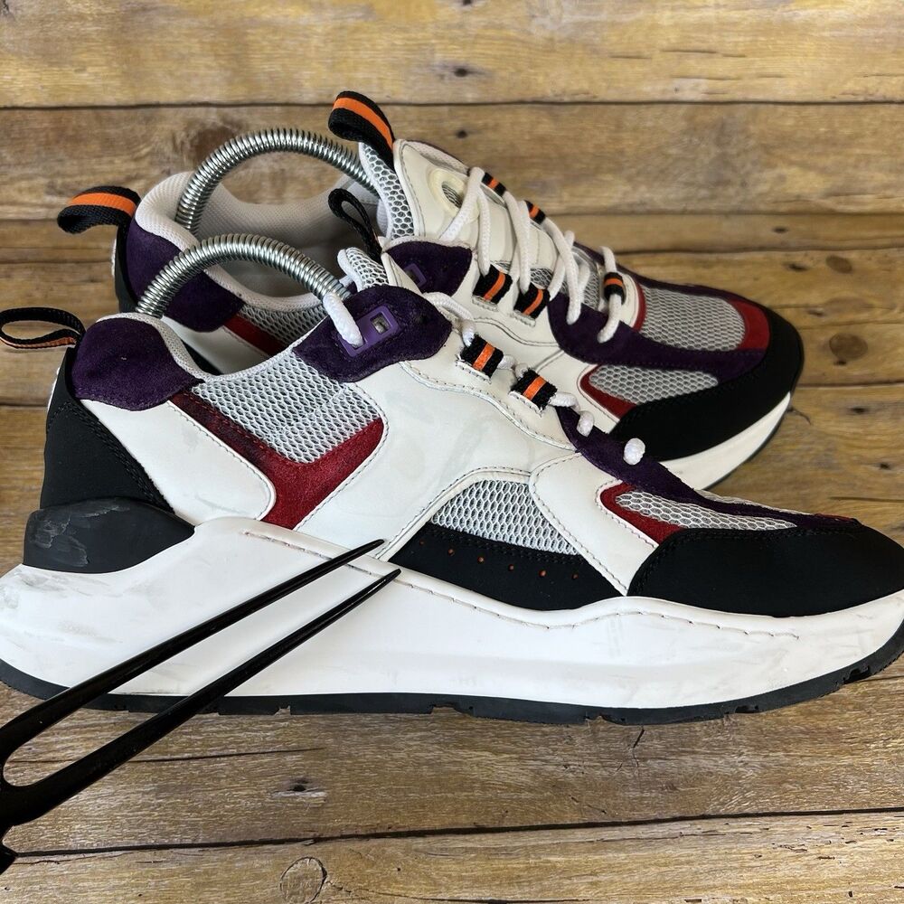 Burberry Ramsey Multi-Color Mesh‎ Suede Leather Chunky Sneakers Mens Low Top - Picture 11 of 12